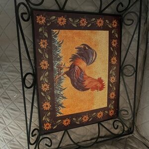 Vintage rooster tray